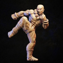 monk toys & games fighter hero master character miniature tabletop wargame wushu 3d print model - Mito3D