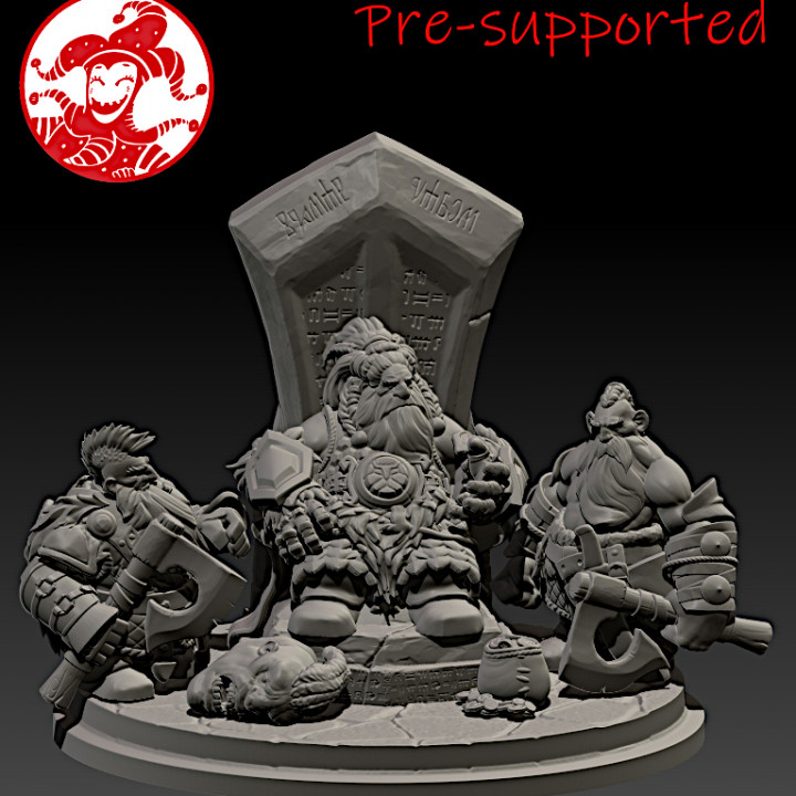 anões Alto diorama brinquedos jogos 3d stl dragões masmorras fantasia mini rpg martelo guerra jogo tabuleiro Função tampo mesa d dnd 32mm miniatura pre supported 3D print model - Mito3D