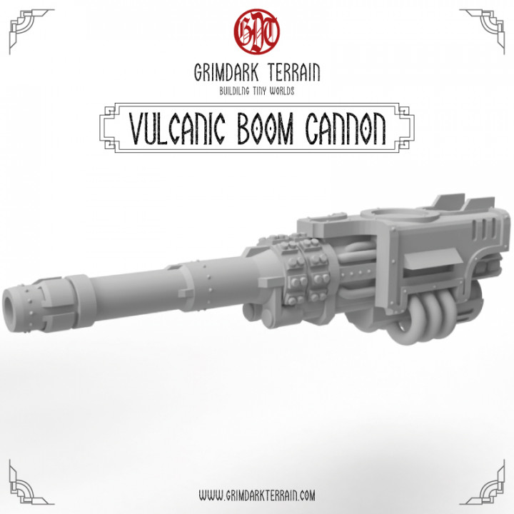 reaver vulcanic boom cannon grimdark terrain toys & games epic titanicus adeptus epic30k armageddon 3D print model - Mito3D