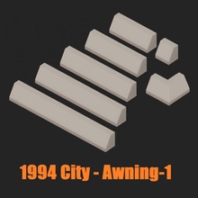 1994 city - awning kit toys & games building terrain toy 28mm 32mm verycell 1994city 3d print model - Mito3D