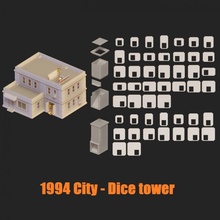 1994 city - dice tower kit toys & games building terrain toy 28mm dicetower 32mm verycell 1994city 3d print model - Mito3D