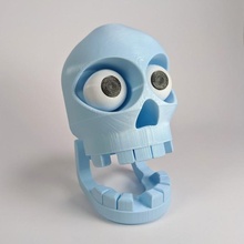 chompy skull eyeballs toys & games fun ghost gift halloween hinge horror party scary skeleton toy printinplace fidget noisemaker noisy 3d print model - Mito3D