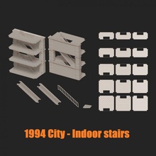1994 city - indoor kit toys & games building terrain toy stairs 28mm 32mm partitionwall verycell 1994city indoorstairs 3d print model - Mito3D