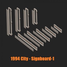 1994 city - signboard kit toys & games building terrain toy 28mm 32mm verycell 1994city 3d print model - Mito3D