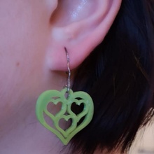 namorados coração modelado brinco charme presente fofa orelha menina namorada corações jóias colar joalheria presentes 3d print model - Mito3D