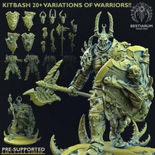 exaltators kitbash set 20+ variations toys & games fantasy fighter horror tribal chaos warriors 32mm brutal barbarrian 3d print model - Mito3D