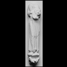 statue dame cathédrale occidental façade analyse France 3dprintable Dame 3d print model - Mito3D