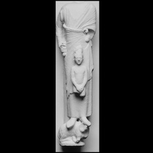 estátua notre dama catedral ocidental fachada Varredura boné coluna Paris 3dprintable notredame 3d print model - Mito3D