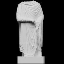 cabeza estatua representando emperador escanear Italia 3dprintable ravenna 3d print model - Mito3D