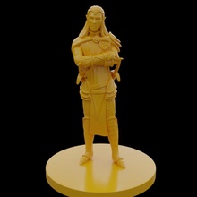 elfo combattente giocattoli Giochi buio canaglia drow pioggerella 3d print model - Mito3D