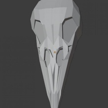 craneo cranio uccello pájaro pestenegra morte Nera 3d print model - Mito3D