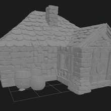 artificer's house housing terrian townbuilder 3d print model - Mito3D