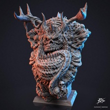 great dirty creature toys & games 40k bust monster rpg warhammer zombie miniature tabletop wargame nurgle ageofsigmar 3dsofsan greatuncleanone typhus 3d print model - Mito3D