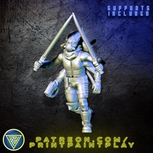 4-armed alien nomad toys & games roleplay rpg scifi 32mm starfinder swordman kasatha 3d print model - Mito3D
