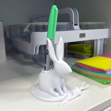Conejo sharpie soporte jardín bolígrafo animal Pascua Resurrección titular pluma conejito conejo Sharpieholder 3d print model - Mito3D