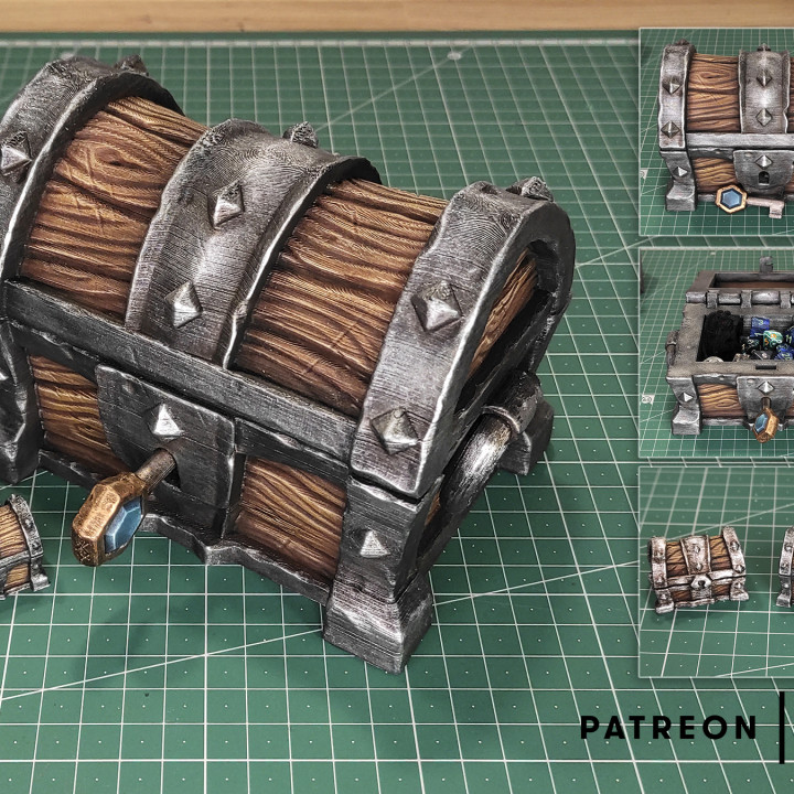 dungeon chest - remastered toys & games dungeons d&d 3D print model - Mito3D