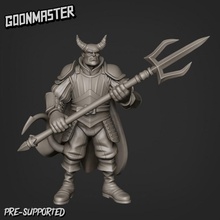 infernal trident guard 2 toys & games demon fork knight soldier wargaming miniature tabletop kings dnd pitch tiefling pathfinder 3d print model - Mito3D