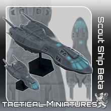 scout ship beta tactical miniatures toys & games sci-fi star war miniature dynasty scifi tabletop starship openlock danger starfinder 2nd 2nddynasty 1 270scale 3d print model - Mito3D