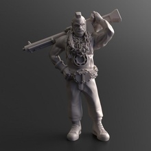 modern day survivor mr tea pre-supported toys & games zombies a-team 3d print model - Mito3D