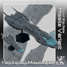scout ship beta missile variant tactical miniatures toys & games sci-fi star terrain dynasty scifi tabletop 270 openlock traveller starfinder 2nd traveler 2nddynasty 3d print model - Mito3D