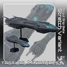 scout ship beta stretch variant tactical miniatures toys & games sci-fi star terrain war dynasty scifi tabletop starship 270 openlock traveller danger starfinder 2nd traveler 2nddynasty 3d print model - Mito3D