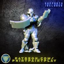 skeleton commandos hacker toys & games roleplay rpg undead scifi 32mm commando starfinder 3d print model - Mito3D