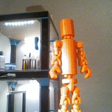 brillar larva moscardón 2 acción figura robot juguete posable articulado articulaciones 3d print model - Mito3D