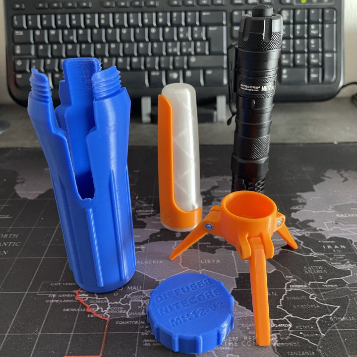 nitecore mh12 v2 zaino organizzatore campeggio attrezzo escursionismo avventura diffusore utilità treepod 3D print model - Mito3D