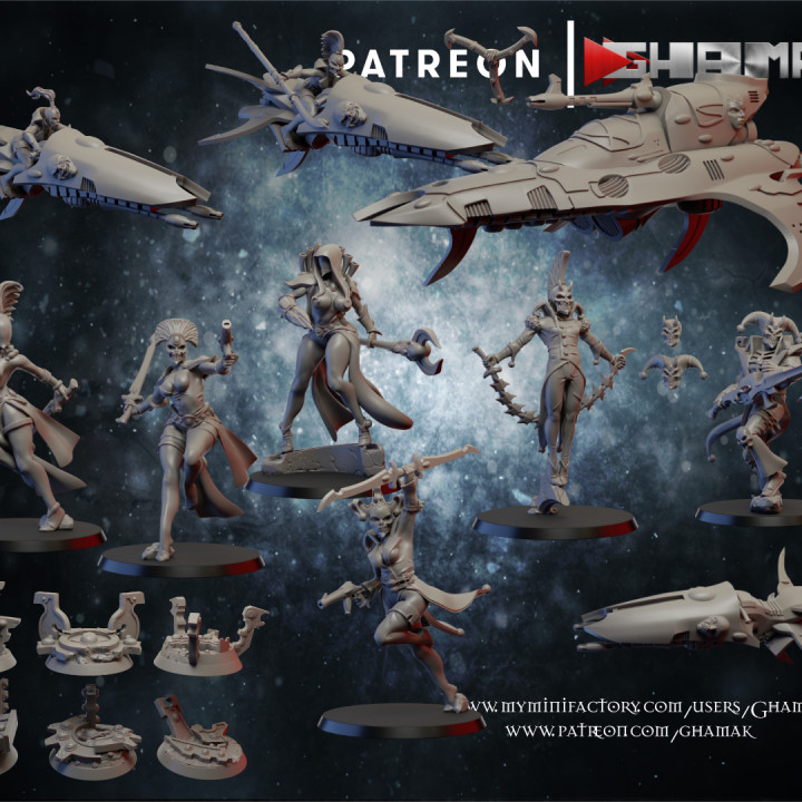 joker space elves army support ready store 40k miniatures models sci-fi sexy vehicle war warhammer character hammer eldar 40000 wh eldary harlequins laughting 3D print model - Mito3D