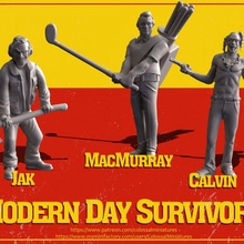modern day survivor series 04 bundle - pre-supported shining zombie post-apocalyptic murray clint eastwood snoop 3d print model - Mito3D