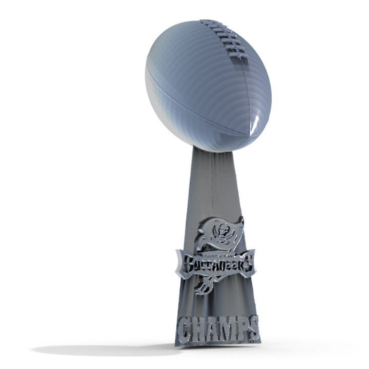 super bowl trophy - tampa bay buccaneers football gift memorabilia nfl quick print 2021 lombardi bucs parafanalia 3D print model - Mito3D