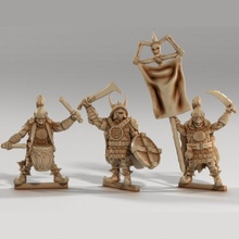 orc army - soldiers command group toys & games dragons dungeons school soldier warrior lotr musician d&d dnd pathfinder 5e uruk osr 3d print model - Mito3D