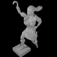 crainte pirate Lydia jouets Jeux femelle miniature table 32mm 3d print model - Mito3D