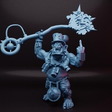deranged orc toys & games green warhammer boy mage wierd boyz waaagh 3d print model - Mito3D