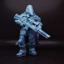 rusted crows squad leader toys & games 40k armor crow mask sci-fi warhammer sniper necromunda rebel solder postapoc 3d print model - Mito3D