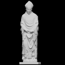 trumeau pope clement scan sculpture france church 3dprintable 3d print model - Mito3D