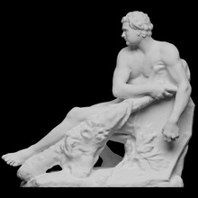gallic hercules scan sculpture marble louvre france 3dprintable 3d print model - Mito3D