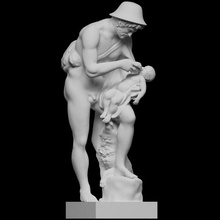 child oedipus revived shepherd phorbas scan sculpture marble louvre france 3dprintable 3d print model - Mito3D