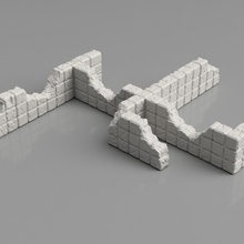 modular Felsen Wände Spielzeuge Spiele Tischplatte Landschaft 3d print model - Mito3D