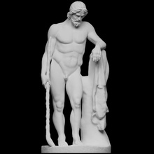 aristaeus god gardens scan greek sculpture louvre france 3dprintable 3d print model - Mito3D