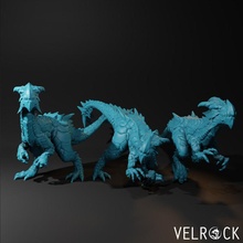 velociraptors presupported toys & games beast creature dinosaur fantasy lizard velociraptor raptor dnd dungeons dragons familiar 3d print model - Mito3D