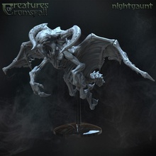 nightgaunt fly toys & games creature dragons kickstarter mini miniatures monster rpg wings tabletop cthulhu lovecraft dungeon dnd winged mythos eldritch cromsfall 3d print model - Mito3D