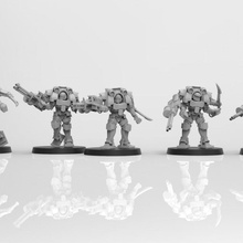 oblit-reavers - presupported toys & games children horus space support heavy marine chaos 28mm sci fi emperors heresy obliterator 3d print model - Mito3D
