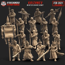 february 2021 release - krizhnev winter guard army toys & games human wargaming warhammer russian miniature age north empire 9th kow kislev 3d print model - Mito3D