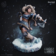 akna amak pre-supported toys & games fantasy supports polar dnd arctic frost lands presupported 3d print model - Mito3D