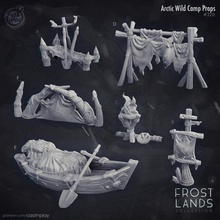 arctic wild camp props pre-supported toys & games polar frosty frost lands castnplay presupported 3d print model - Mito3D