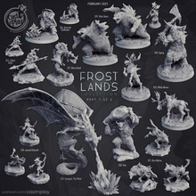 frost lands pre-supported bundle toys & games characters collection hero modular terrain floor heroes tiles d&d bits arctic walls openlock scatter castnplay presupported npcs 3d print model - Mito3D