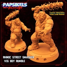 rhinoc street smasher vig boy rumble toys & games rhino cyberpunk rocksteady rhinoceros metahumans 3d print model - Mito3D