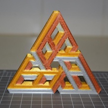 impossible Triangle 1 multi material 3d print model - Mito3D