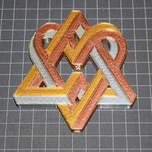 impossible Triangle 4 multi material 3d print model - Mito3D